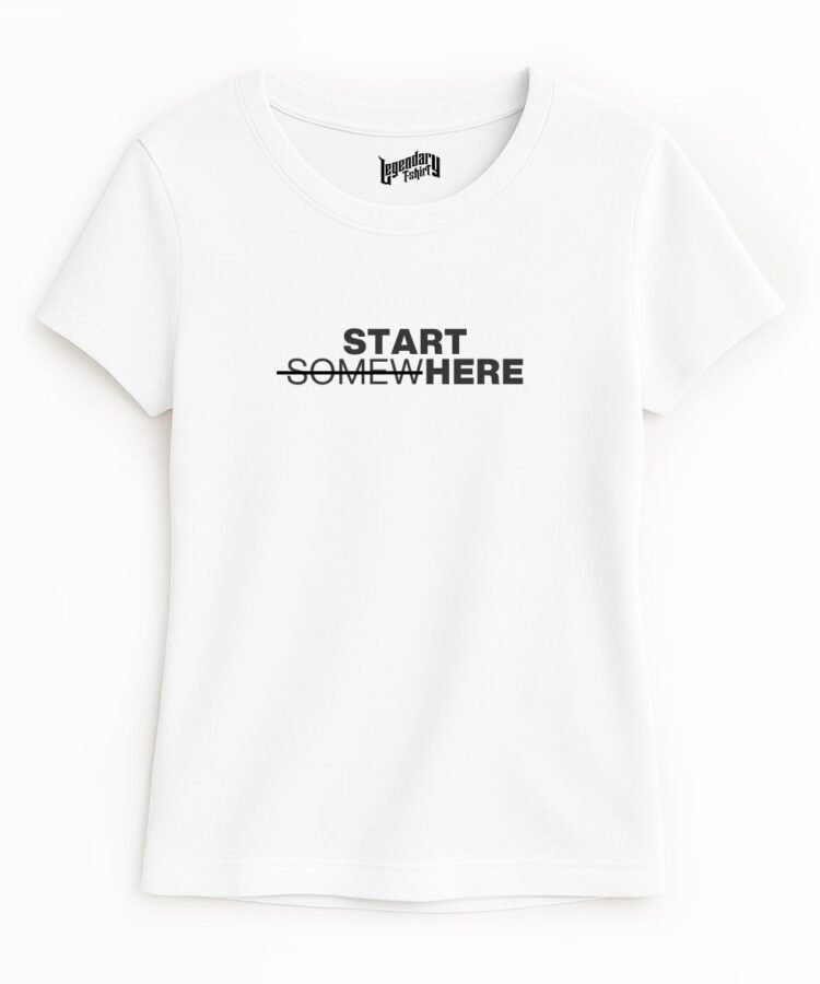 Start Here. Minimal Statement Tee – Women Regular Fit