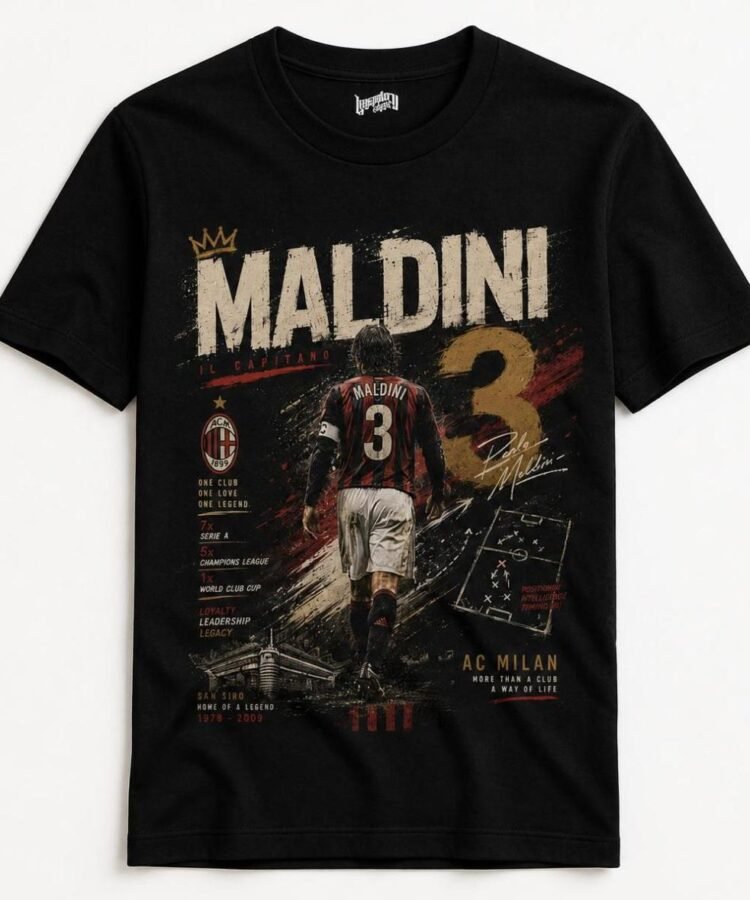 Paolo Maldini Il Capitano Football Legend T-Shirt