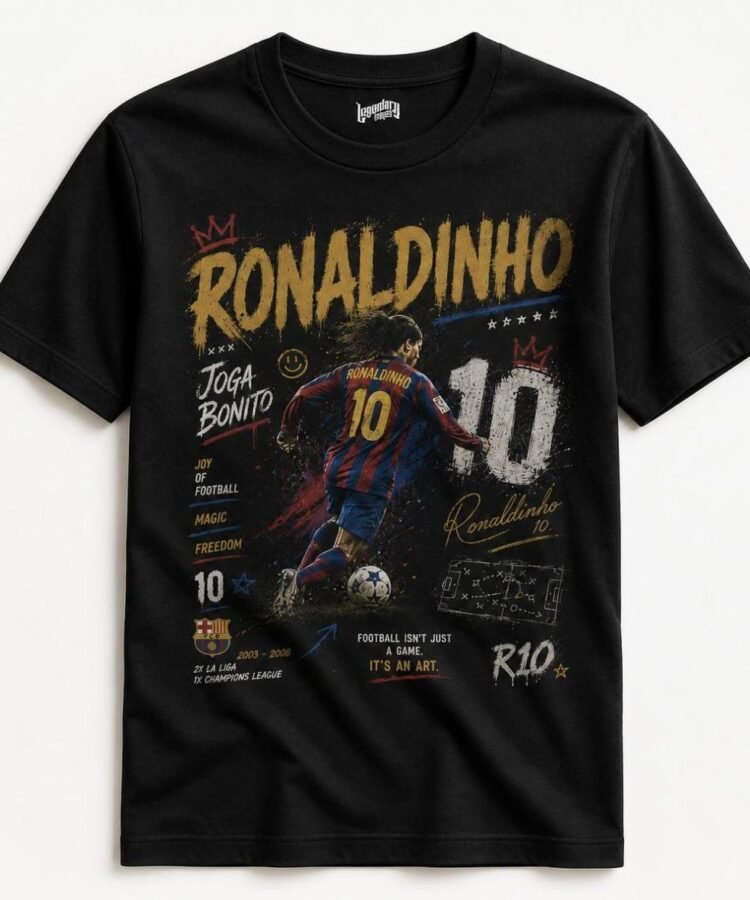 Ronaldinho Number 10 Football Legend T-Shirt