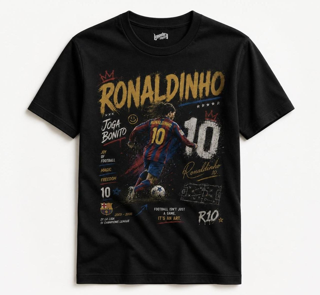 Ronaldinho Number 10 Football Legend T-Shirt
