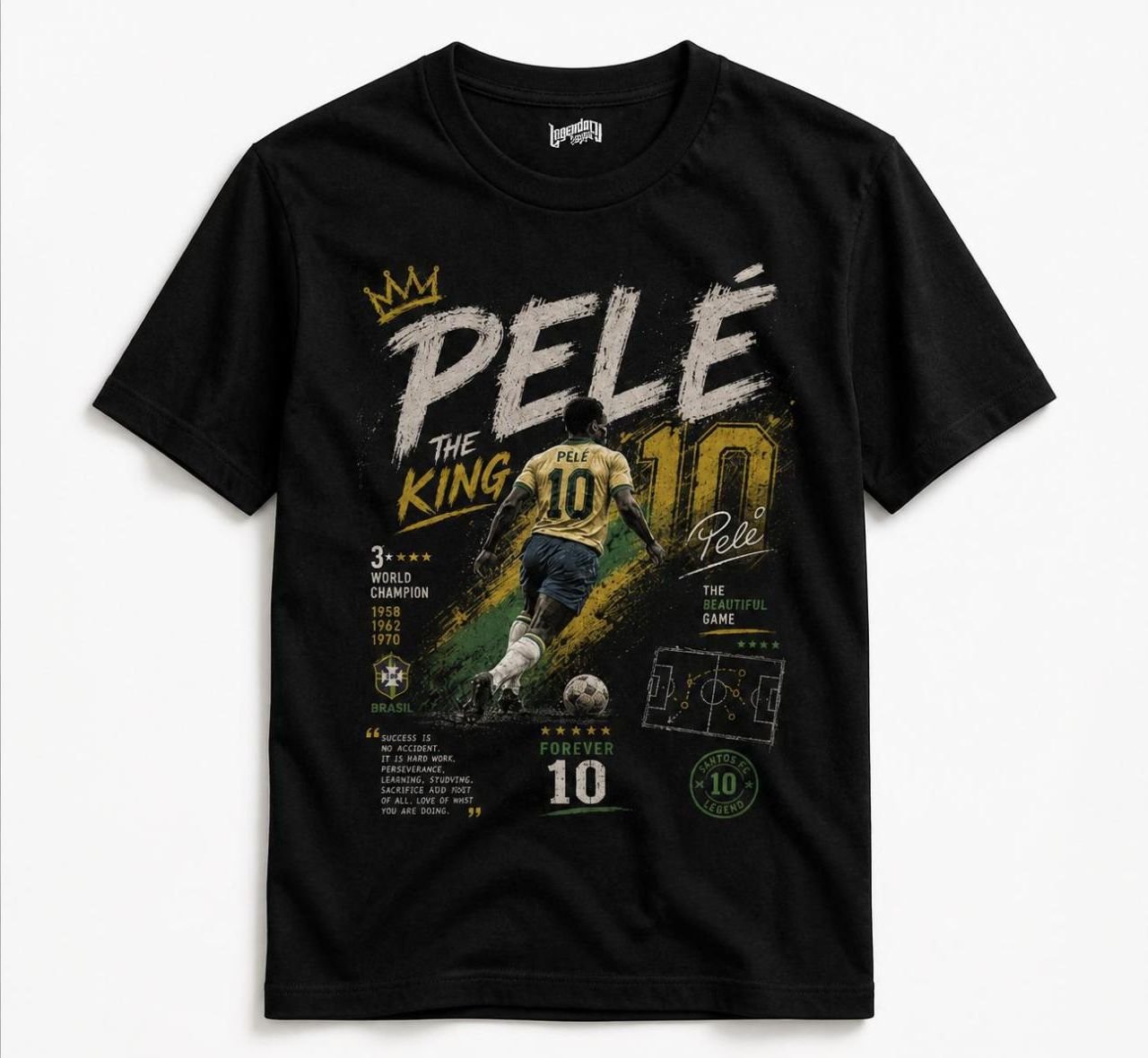 Pelé Number 10 Football Legend T-Shirt
