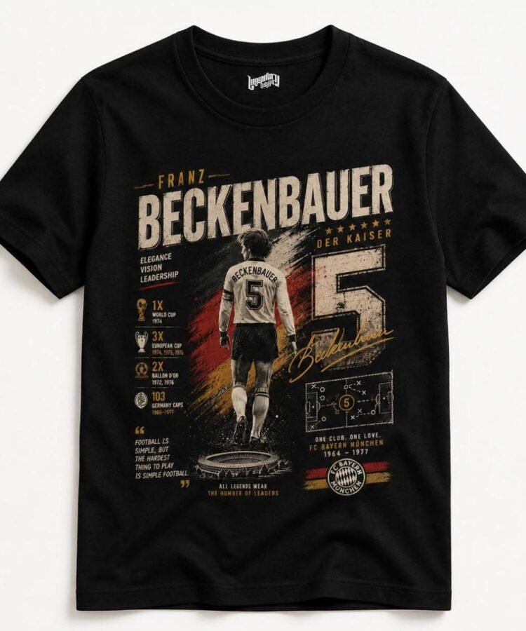 Franz Beckenbauer Number 5 Football Legend T-Shirt