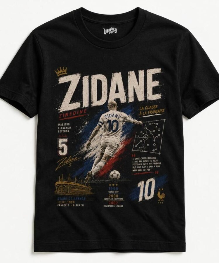 Zinedine Zidane Number 10 Football Legend T-Shirt