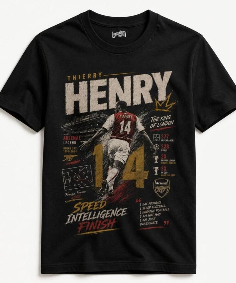Thierry Henry Number 14 Football Legend T-Shirt