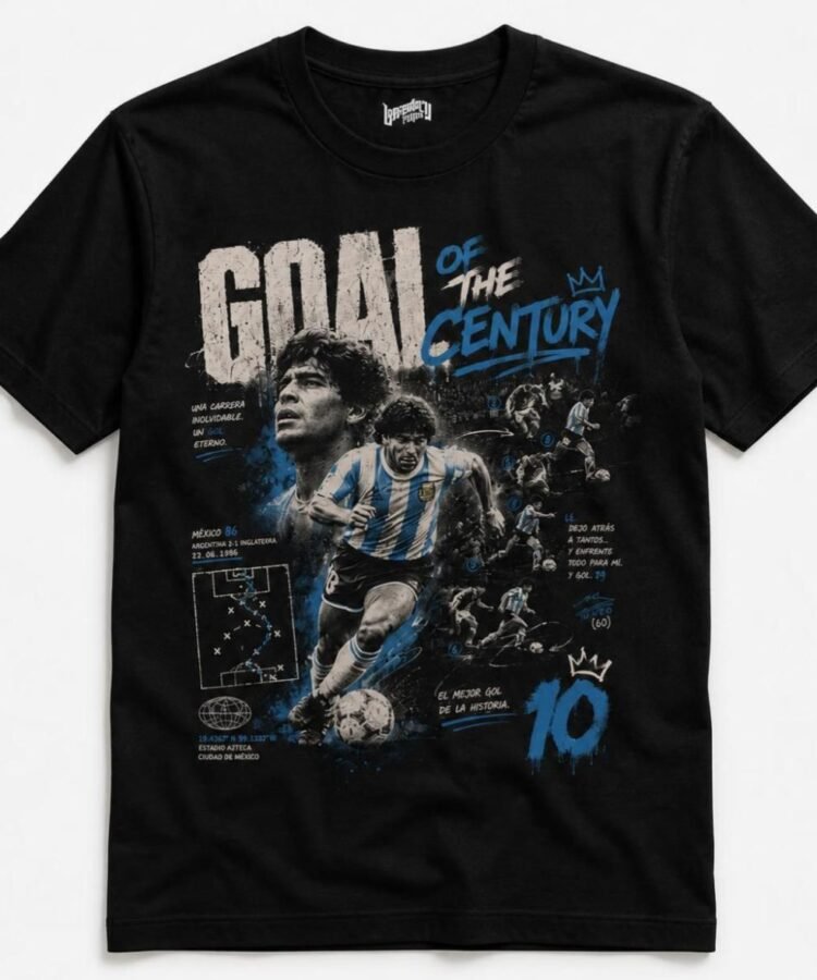 Diego Maradona Goal of the Century Football Fans T-Shirt