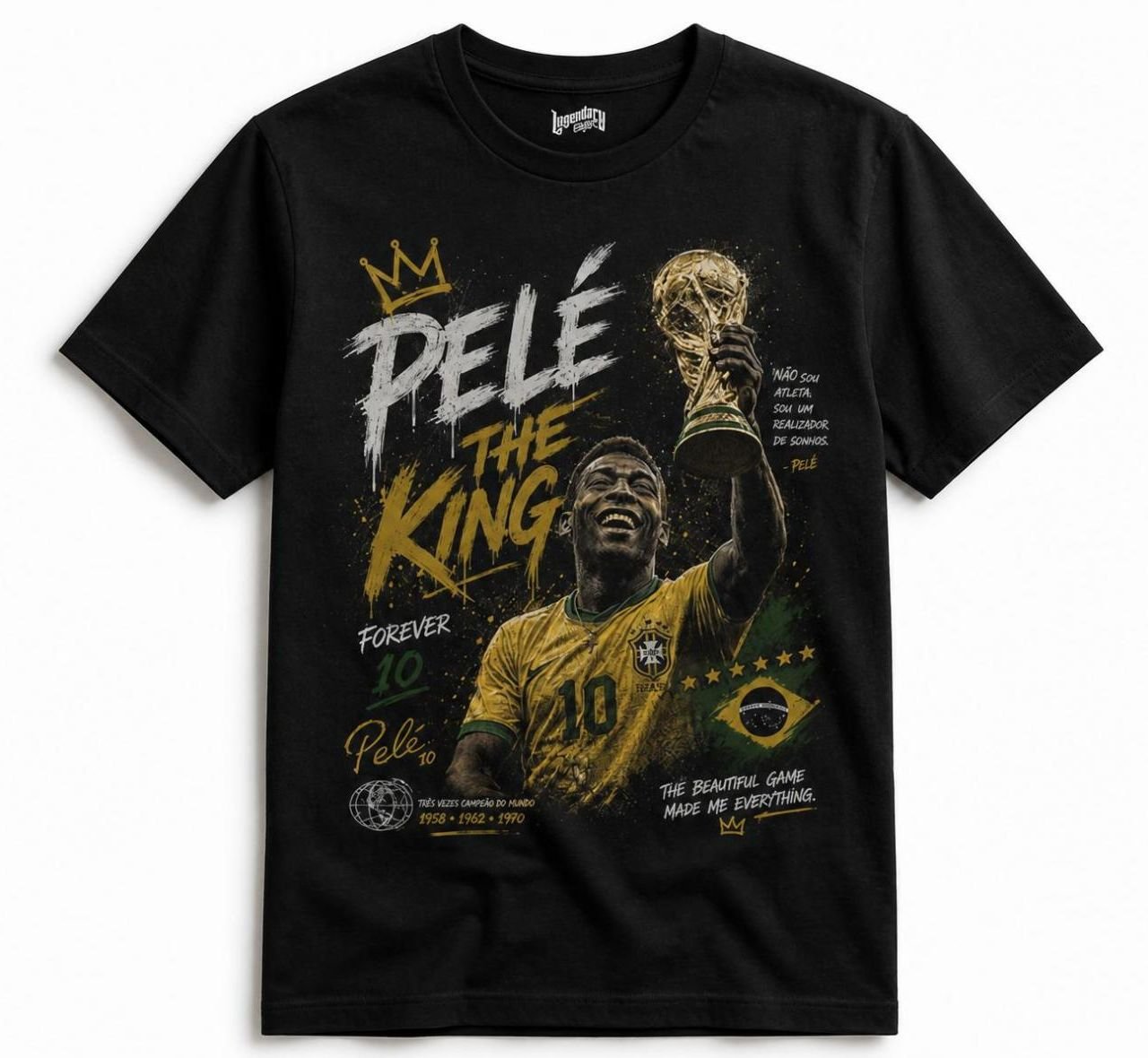 Pelé The King Football Fans T-Shirt
