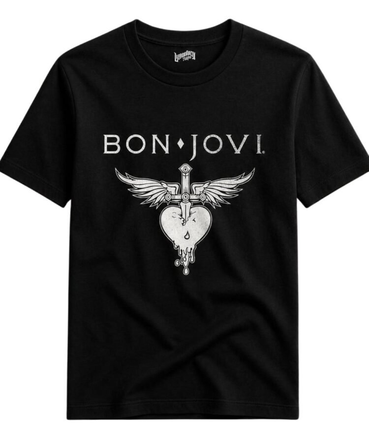 Bon Jovi Winged Heart Logo T-Shirt