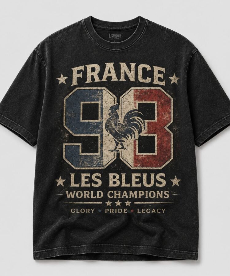 France 98 Les Bleus World Champions Football Fan T-Shirt