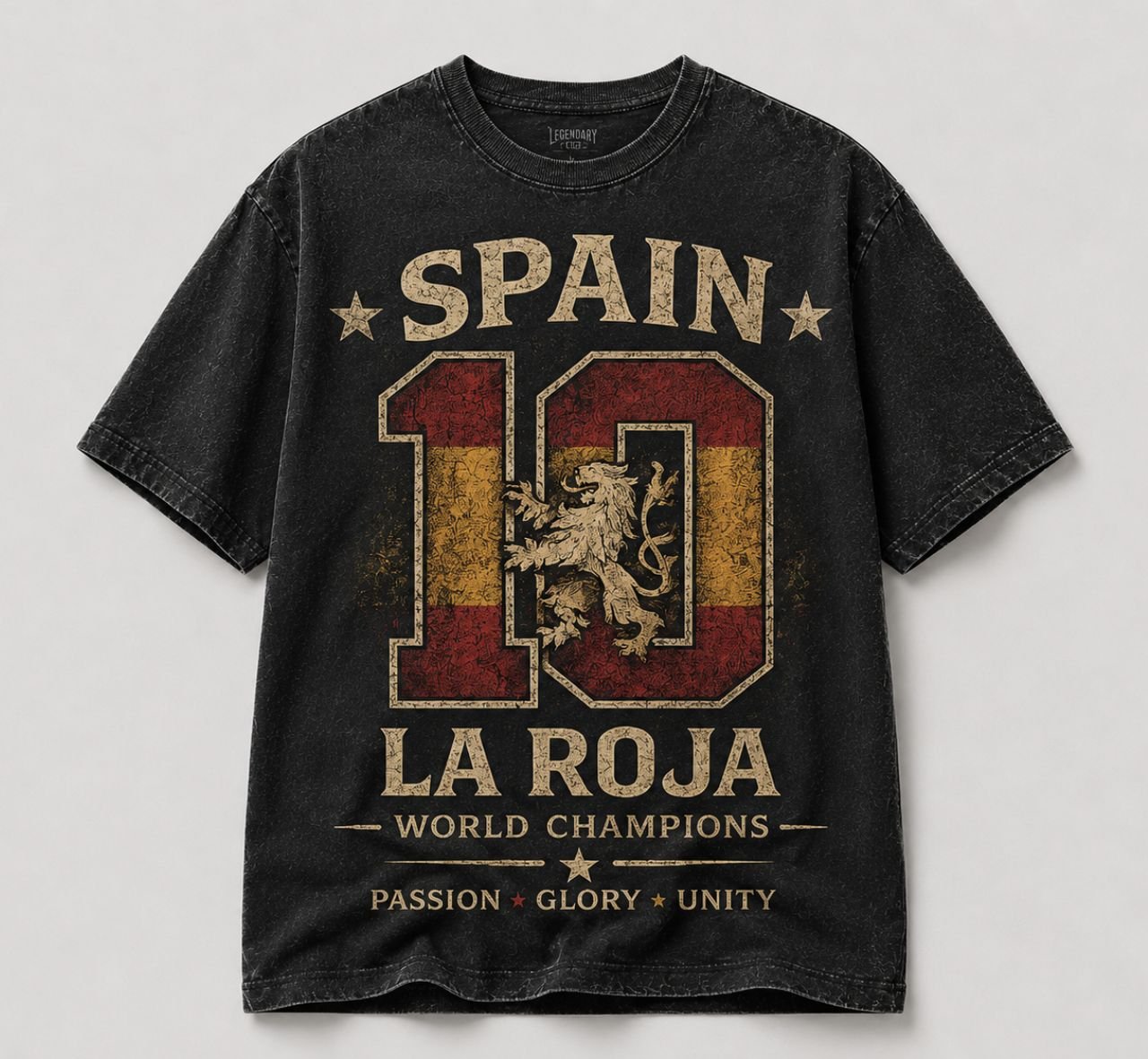 Spain 10 La Roja World Champions Football Fan T-Shirt