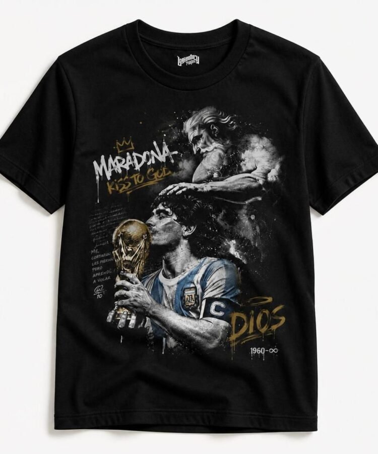 Maradona Kiss of Glory Football Fans T-Shirt