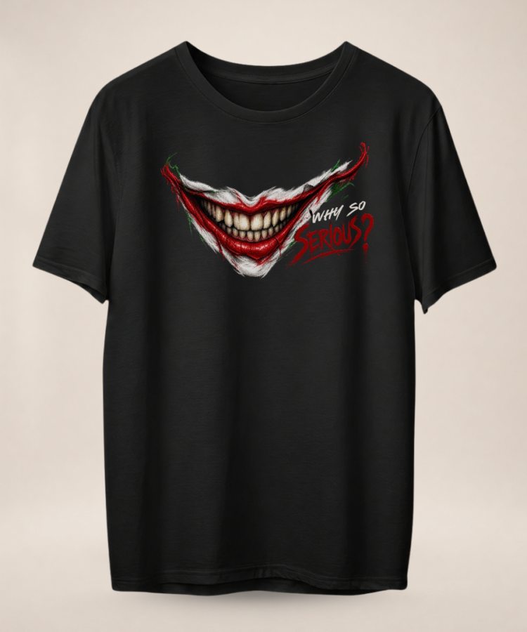 Why So Serious? Grinning Smile Graphic T-Shirt